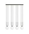 Glam 4 Svart/Opal pendellampa - Ø15 cm, E14, 230V, utan ljuskälla
