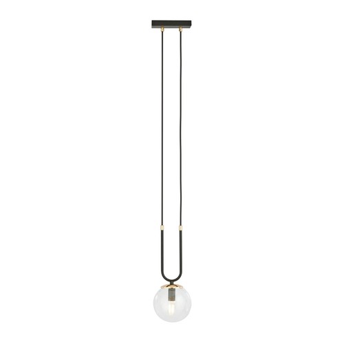 Glam 1 Svart/Transparent pendellampa - Ø14 cm, E14, 230V, utan ljuskälla