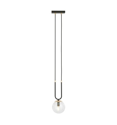 Glam 1 Svart/Transparent pendellampa - Ø14 cm, E14, 230V, utan ljuskälla