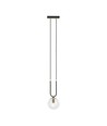 Glam 1 Svart/Transparent pendellampa - Ø14 cm, E14, 230V, utan ljuskälla