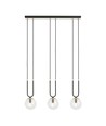 Glam 3 Svart/Transparent pendellampa - Ø14 cm, E14, 230V, utan ljuskälla