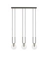 Glam 3 Svart/Transparent pendellampa - Ø14 cm, E14, 230V, utan ljuskälla