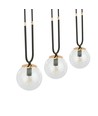 Glam 3 Svart/Transparent pendellampa - Ø14 cm, E14, 230V, utan ljuskälla