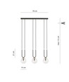 Glam 3 Svart/Transparent pendellampa - Ø14 cm, E14, 230V, utan ljuskälla