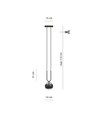Glam 1 Svart/Randig pendellampa - Ø14 cm, E14, 230V, utan ljuskälla