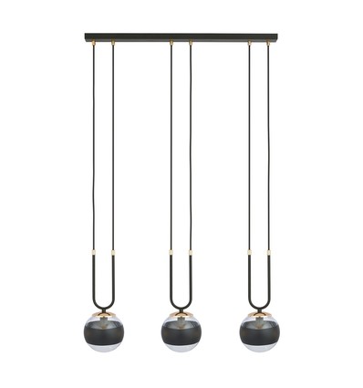 Glam 3 Svart/Randig pendellampa - Ø14 cm, E14, 230V, utan ljuskälla
