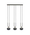 Glam 3 Svart/Randig pendellampa - Ø14 cm, E14, 230V, utan ljuskälla