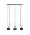 Glam 3 Svart/Randig pendellampa - Ø14 cm, E14, 230V, utan ljuskälla