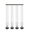 Glam 4 Svart/Rand pendellampa - Ø14 cm, E14, 230V, utan ljuskälla