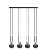 Glam 4 Svart/Rand pendellampa - Ø14 cm, E14, 230V, utan ljuskälla