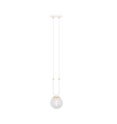 Glam 1 Vit/Transparent pendellampa - Ø14 cm, E14, 230V, utan ljuskälla