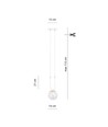Glam 1 Vit/Transparent pendellampa - Ø14 cm, E14, 230V, utan ljuskälla