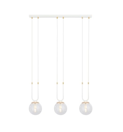 Glam 3 Vit/Transparent pendellampa - Ø14 cm, E14, 230V, utan ljuskälla