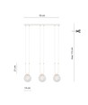 Glam 3 Vit/Transparent pendellampa - Ø14 cm, E14, 230V, utan ljuskälla