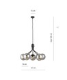 Nova 5 Svart/Grafit pendellampa - Ø14 cm, E14, 230V, utan ljuskälla