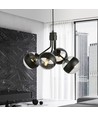 Nova 4 Svart/Rand pendelampa - Ø14 cm, E14, 230V, utan ljuskälla