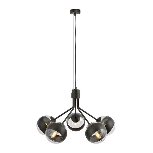 Nova 5 Svart/Rand pendellampa - Ø14 cm, E14, 230V, utan ljuskälla