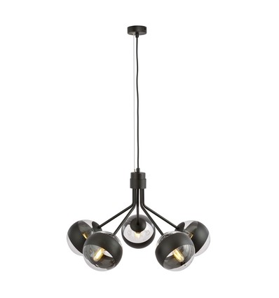 Nova 5 Svart/Rand pendellampa - Ø14 cm, E14, 230V, utan ljuskälla