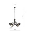 Nova 5 Svart/Rand pendellampa - Ø14 cm, E14, 230V, utan ljuskälla
