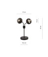 Nova LN2 Svart/Rand bordlampa - Ø14 cm, E14, 230V, utan ljuskälla