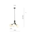 Nova 4 Svart/Opal pendellampa - Ø15 cm, E14, 230V, utan ljuskälla