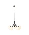 Nova 5 Svart/Opal pendellampa - Ø15 cm, E14, 230V, utan ljuskälla