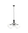 Nova 5 Svart/Opal pendellampa - Ø15 cm, E14, 230V, utan ljuskälla