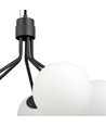 Nova 5 Svart/Opal pendellampa - Ø15 cm, E14, 230V, utan ljuskälla