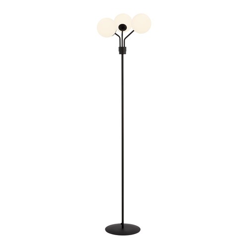 Nova LP3 Svart/Opal golvlampa - Ø15 cm, E14, 230V, utan ljuskälla