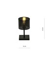 Jordan LN1 Svart bordlampa - Ø15 cm, E27, 230V, utan ljuskälla
