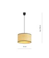 Aston 1 Rattan pendellampa - Ø35 cm, E27, 230V, utan ljuskälla