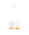 Aston 1 Vit/Guld pendellampa - Ø35 cm, E27, 230V, utan ljuskälla
