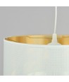Aston 1 Vit/Guld pendellampa - Ø35 cm, E27, 230V, utan ljuskälla