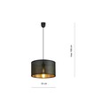Aston 1 Svart/Guld pendellampa - Ø35 cm, E27, 230V, utan ljuskälla