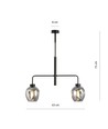 Lukka 2 Svart/Grafit pendellampa - Ø14 cm, E27, 230V, utan ljuskälla