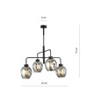 Lukka 4 Svart/Grafit pendellampa - Ø14 cm, E27, 230V, utan ljuskälla