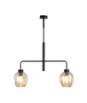 Lukka 2 Svart/Bärnsten pendellampa - Ø14 cm, E27, 230V, utan ljuskälla