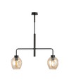 Lukka 2 Svart/Bärnsten pendellampa - Ø14 cm, E27, 230V, utan ljuskälla