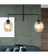 Lukka 2 Svart/Bärnsten pendellampa - Ø14 cm, E27, 230V, utan ljuskälla