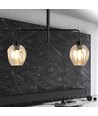 Lukka 2 Svart/Bärnsten pendellampa - Ø14 cm, E27, 230V, utan ljuskälla