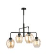 Lukka 4 Svart/Bärnsten pendellampa - Ø14 cm, E27, 230V, utan ljuskälla