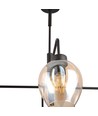 Lukka 4 Svart/Bärnsten pendellampa - Ø14 cm, E27, 230V, utan ljuskälla