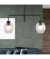 Lukka 2 Svart/Transparent pendellampa - Ø14 cm, E27, 230V, utan ljuskälla