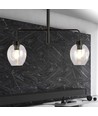 Lukka 2 Svart/Transparent pendellampa - Ø14 cm, E27, 230V, utan ljuskälla
