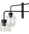 Lukka 4 Svart/Transparent pendellampa - Ø14 cm, E27, 230V, utan ljuskälla