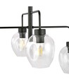 Lukka 4 Svart/Transparent pendellampa - Ø14 cm, E27, 230V, utan ljuskälla
