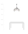 Lukka 4 Svart/Transparent pendellampa - Ø14 cm, E27, 230V, utan ljuskälla