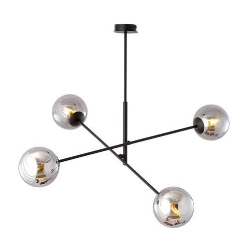 Linear 4 Svart/Grafit pendellampa - Ø14 cm, E14, 230V, utan ljuskälla