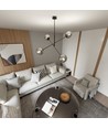 Linear 4 Svart/Grafit pendellampa - Ø14 cm, E14, 230V, utan ljuskälla