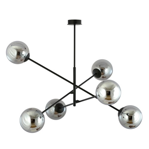 Linear 6 Svart/Grafit pendellampa - Ø14 cm, E14, 230V, utan ljuskälla